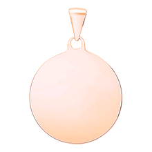 Load image into Gallery viewer, 14K Rose Gold Round Disc Charm With Optional Engraving (.025" thickness)
