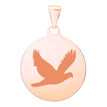 Load image into Gallery viewer, 14K Pink Gold Round Disc Charm With Optional Engraving (.025&quot; thickness)
