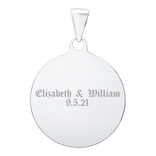 Load image into Gallery viewer, 14K White Gold Round Disc Charm With Optional Engraving (.025&quot; thickness)
