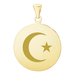 Sterling Silver 18K Yellow Gold Finish Round Disc Charm With Optional Engraving (.030" thickness)