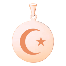 Load image into Gallery viewer, 14K Pink Gold Round Disc Charm With Optional Engraving (.025&quot; thickness)
