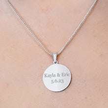 Load image into Gallery viewer, 14K White Gold Round Disc Charm With Optional Engraving (.025" thickness)
