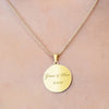 14K Yellow Gold Round Disc Charm With Optional Engraving (.025" thickness)