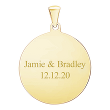 Load image into Gallery viewer, 14K Yellow Gold Round Disc Charm With Optional Engraving (.025&quot; thickness)
