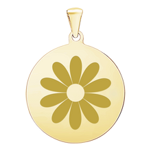 Load image into Gallery viewer, 14K Yellow Gold Round Disc Charm With Optional Engraving (.025&quot; thickness)
