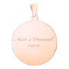 Sterling Silver 18K Rose Gold Finish Round Disc Charm With Optional Engraving (.030" thickness)