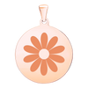 Sterling Silver 18K Rose Gold Finish Round Disc Charm With Optional Engraving (.030" thickness)