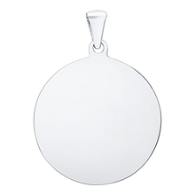 Load image into Gallery viewer, 14K White Gold Round Disc Charm With Optional Engraving (.025&quot; thickness)
