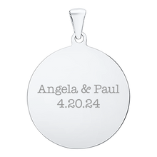 Load image into Gallery viewer, 14K White Gold Round Disc Charm With Optional Engraving (.025" thickness)
