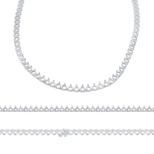 Load image into Gallery viewer, 3 Prong Tennis Necklace in 14K Gold (.25 ct / 4.1 mm)
