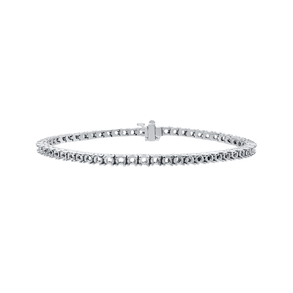 4 Prong Round Tennis Bracelet Mounting in 14K Gold (.025 ct / 1.75 mm)