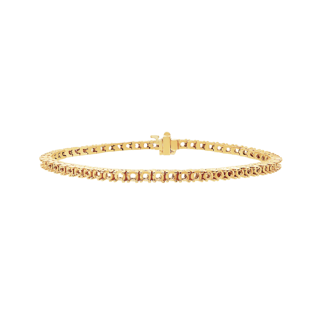 4 Prong Tennis Bracelet in 14K Gold (.05 ct / 2.3 mm)