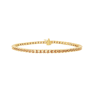 4 Prong Round Tennis Bracelet Mounting in 14K Gold (.05 ct / 2.5 mm)