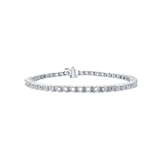 Tennis Bracelet Mounting in Sterling Silver (.25 ct / 4.0 mm)