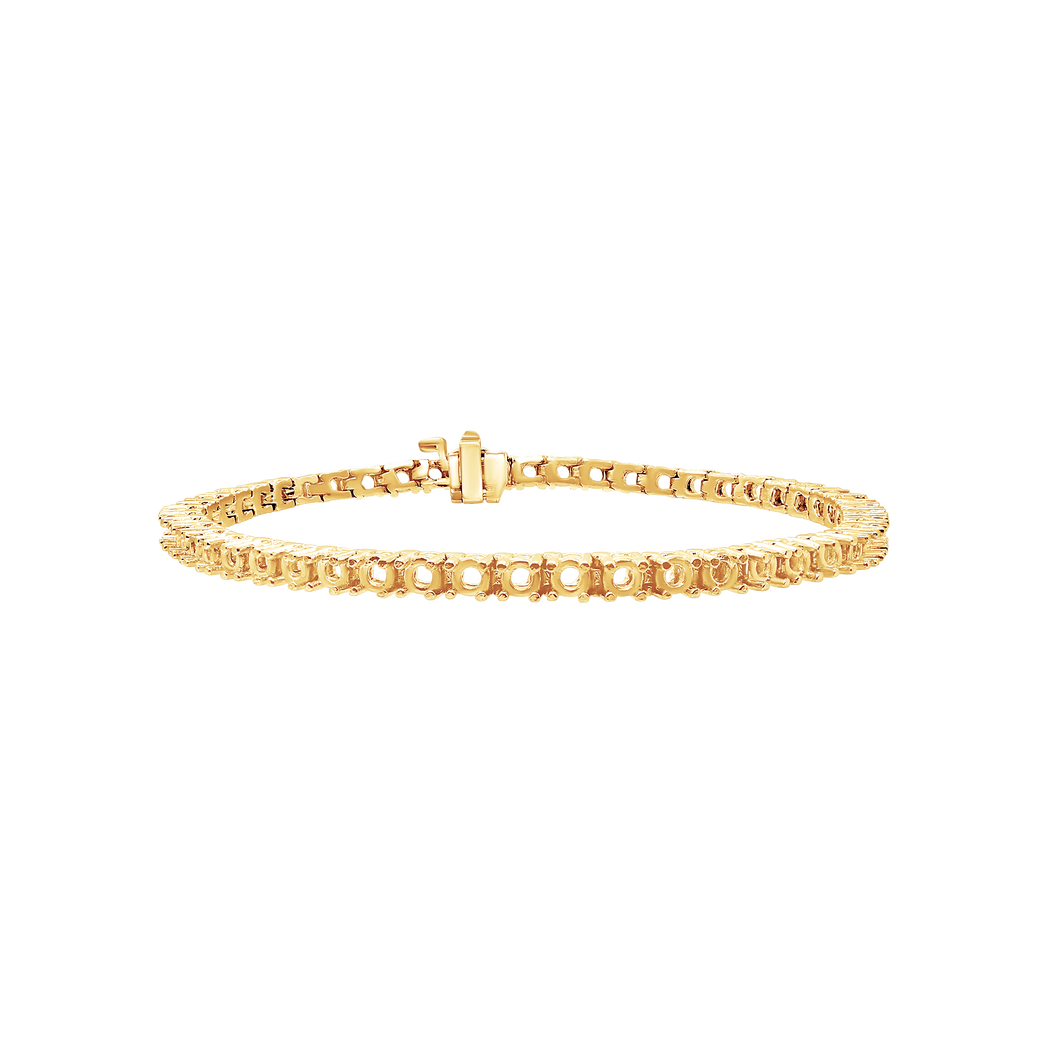 4 Prong Tennis Bracelet in 14K Gold (.10 ct / 3.0 mm)