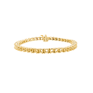 4 Prong Tennis Bracelet in 14K Gold (.15 ct / 3.4 mm)