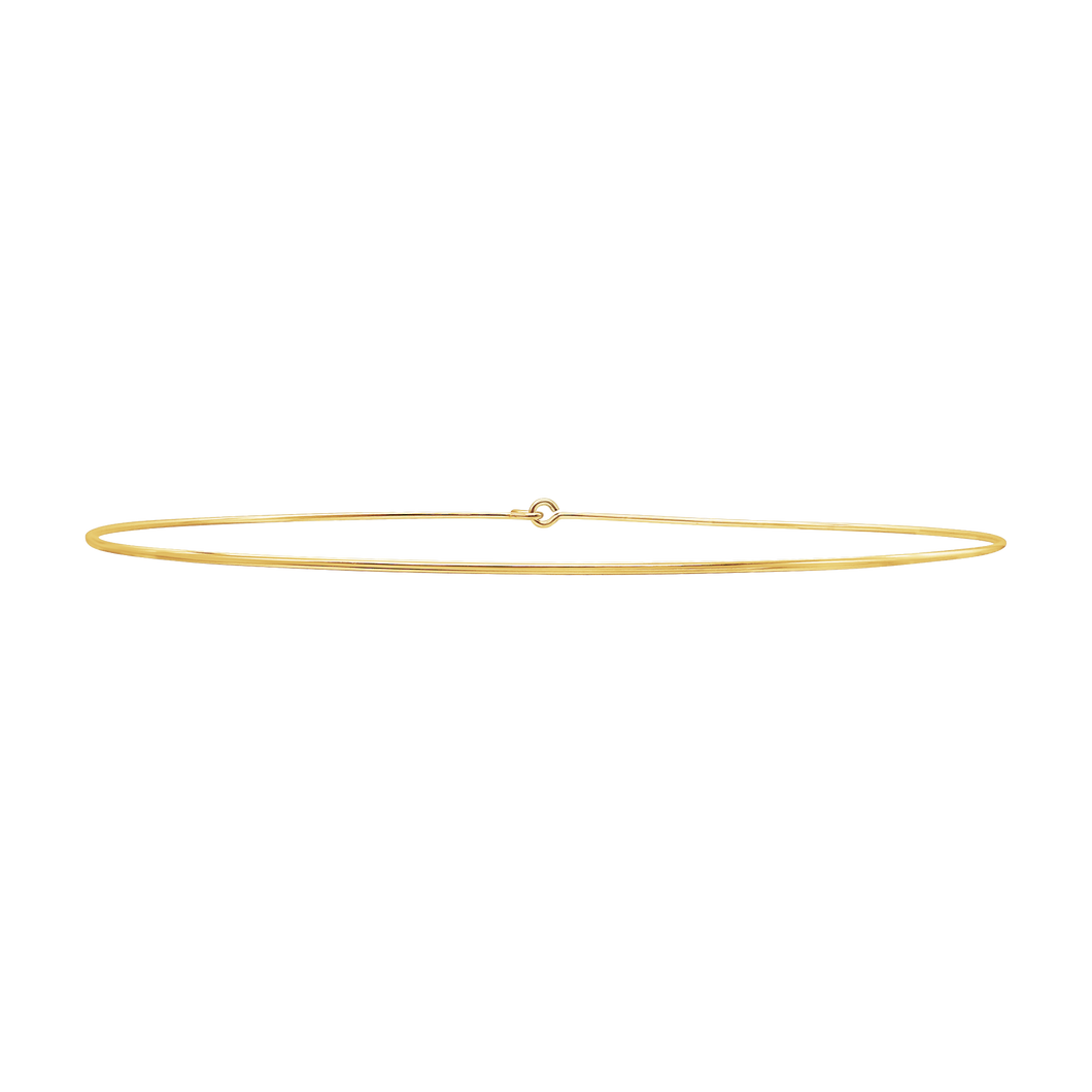 Plain Wire Choker in 14K Gold