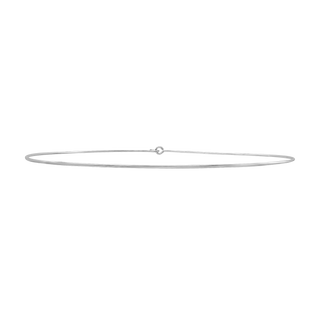 Plain Wire Choker in Sterling Silver
