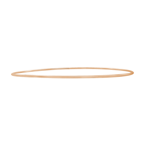 Plain Wire Bangle Bracelet in 14K Gold