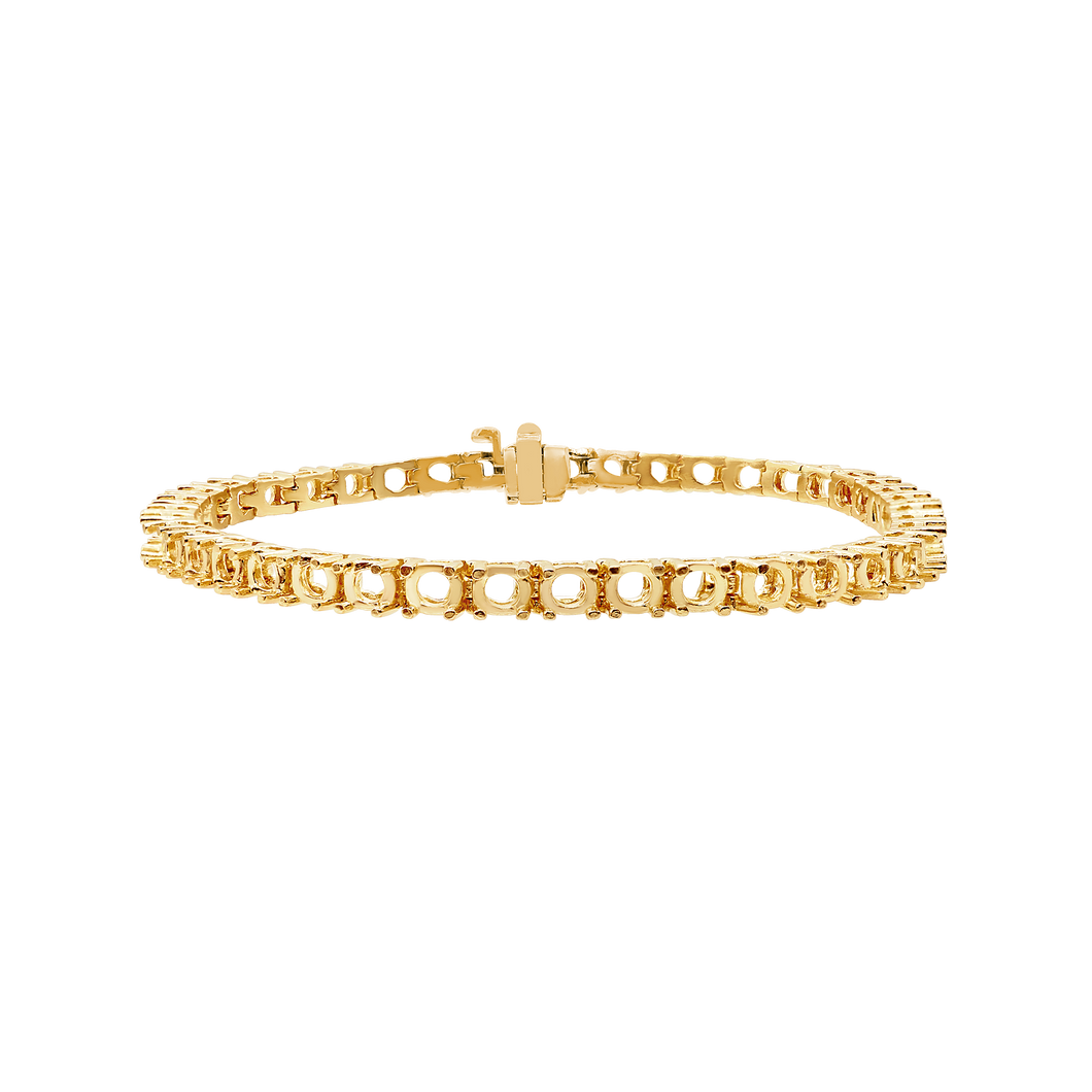 4 Prong Tennis Bracelet in 14K Gold (.20 ct / 3.8 mm)