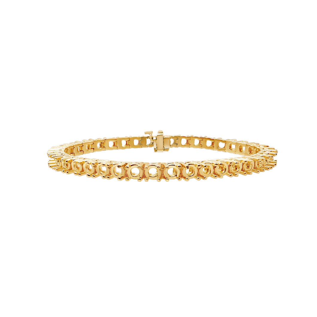 4 Prong Tennis Bracelet in 14K Gold (.25 ct / 4.1 mm)