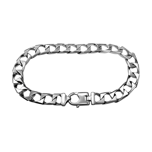 Square Curb Bracelet in Sterling Silver