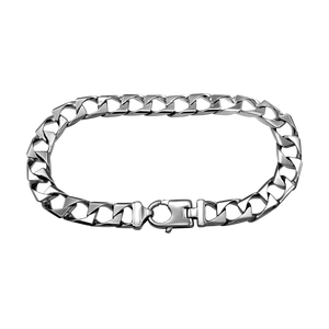 Square Curb Bracelet in Sterling Silver