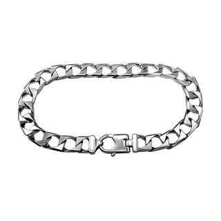 Square Curb Bracelet in Sterling Silver