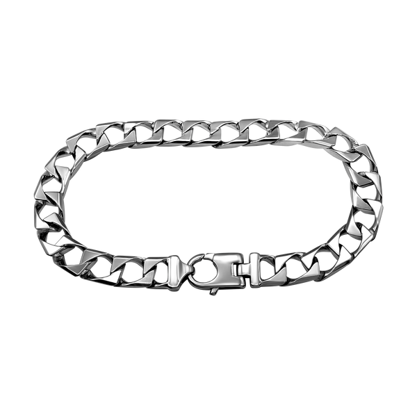 Square Curb Bracelet in Sterling Silver