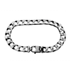 Square Curb Bracelet in Sterling Silver Black Ruthenium Finish