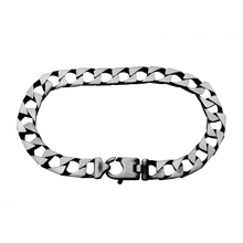Load image into Gallery viewer, Square Curb Bracelet in Sterling Silver Black Ruthenium Finish
