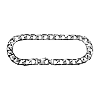 Square Curb Bracelet in Sterling Silver