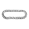 Square Curb Bracelet in Sterling Silver