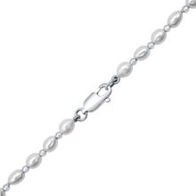 Load image into Gallery viewer, Organic Freshwater Pearl Beaded Necklace in 14K White Gold
