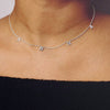 Hanging Initial Necklace in 14K White Gold