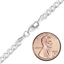 Load image into Gallery viewer, Bowery Curb Bracelet with Pave Set Natural Diamonds in 14K White Gold
