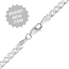 Load image into Gallery viewer, Bowery Curb Bracelet with Pave Set Diamonds in 14K White Gold
