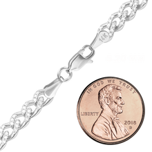 Load image into Gallery viewer, Bowery Curb Bracelet with Pave Set Lab Grown Diamonds in 14K White Gold
