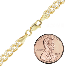 Load image into Gallery viewer, Bowery Curb Necklace with Pave Set Natural Diamonds in 14K Yellow Gold
