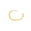 Hoop Earring with Rope Design in 14K Gold