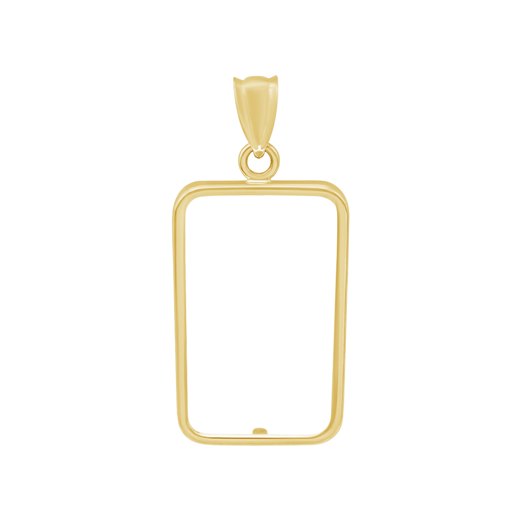 Plain Credit Suisse Coin Frame in 14K Gold