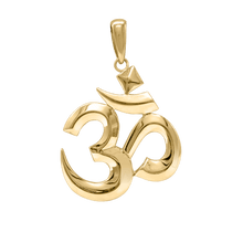 Load image into Gallery viewer, ITI NYC Hindu Om Pendant in 14K Gold
