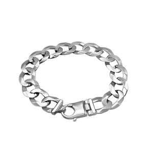 Light Curb Bracelet in Sterling Silver