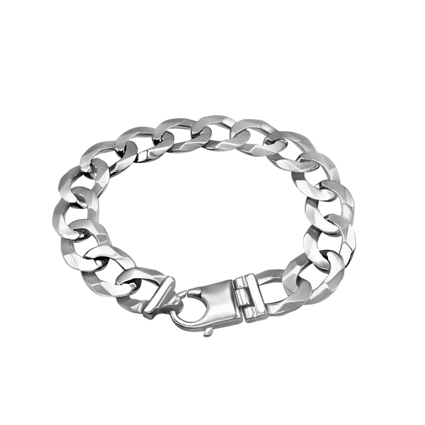 Light Curb Bracelet in Sterling Silver