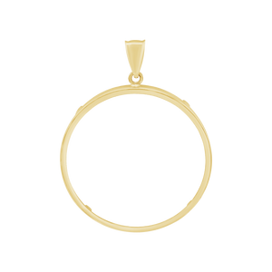 Plain 50 Peso Coin Frame in 14K Gold