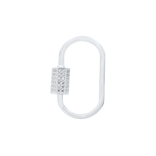 Oval Screw On/Off Chain Connectors / Charm Hangers / Carabiners (16 x 25 mm)