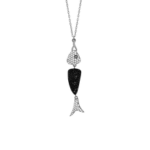 Load image into Gallery viewer, Fish Necklace in Sterling Silver (58 x 10 mm)
