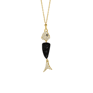 Fish Necklace in Sterling Silver (58 x 10 mm)
