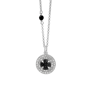 Cross in Circle Necklace in Sterling Silver (14 x 14 mm)