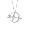 Bow & Arrow Necklace in Sterling Silver (24 x 33 mm)
